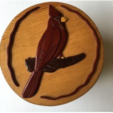 Hand Crafted Wooden Box RedBird Cardinal  Bird trinket, Memory Jewelry   362411879602